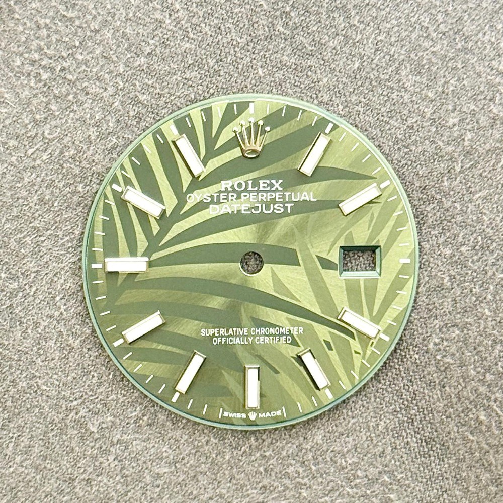 DATEJUST OLIVE PALM MOTIF INDEX DIAL