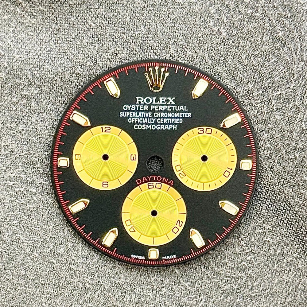 DAYTONA BLACK RACING INDEX WITH CHAMPAGNE SUBDIALS DIAL